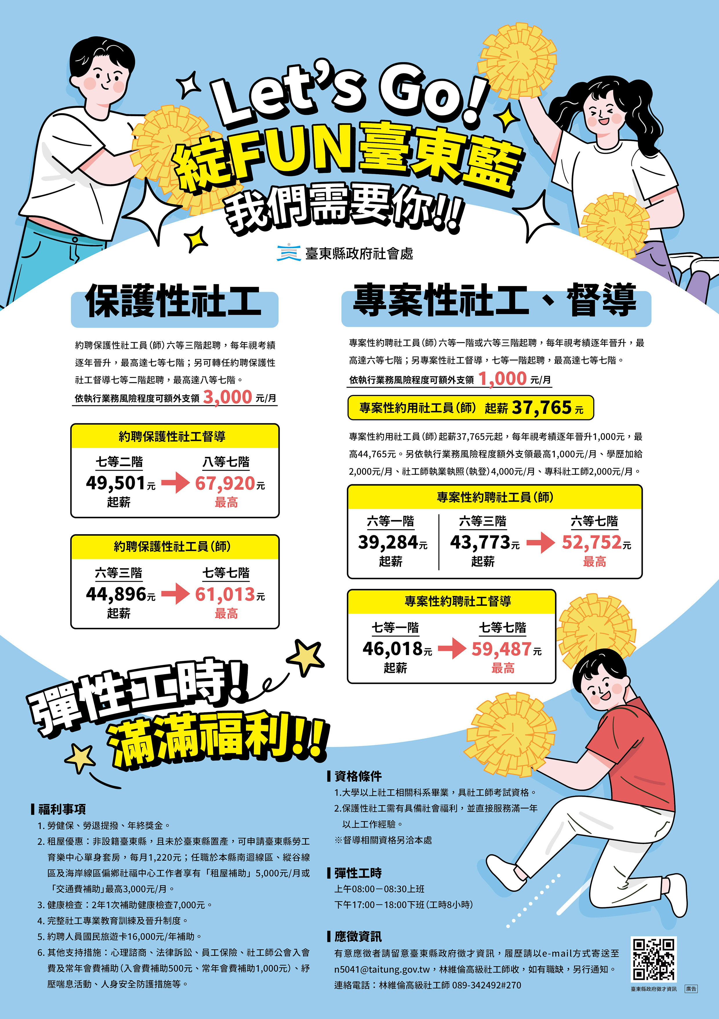 臺東縣政府社會處徵才