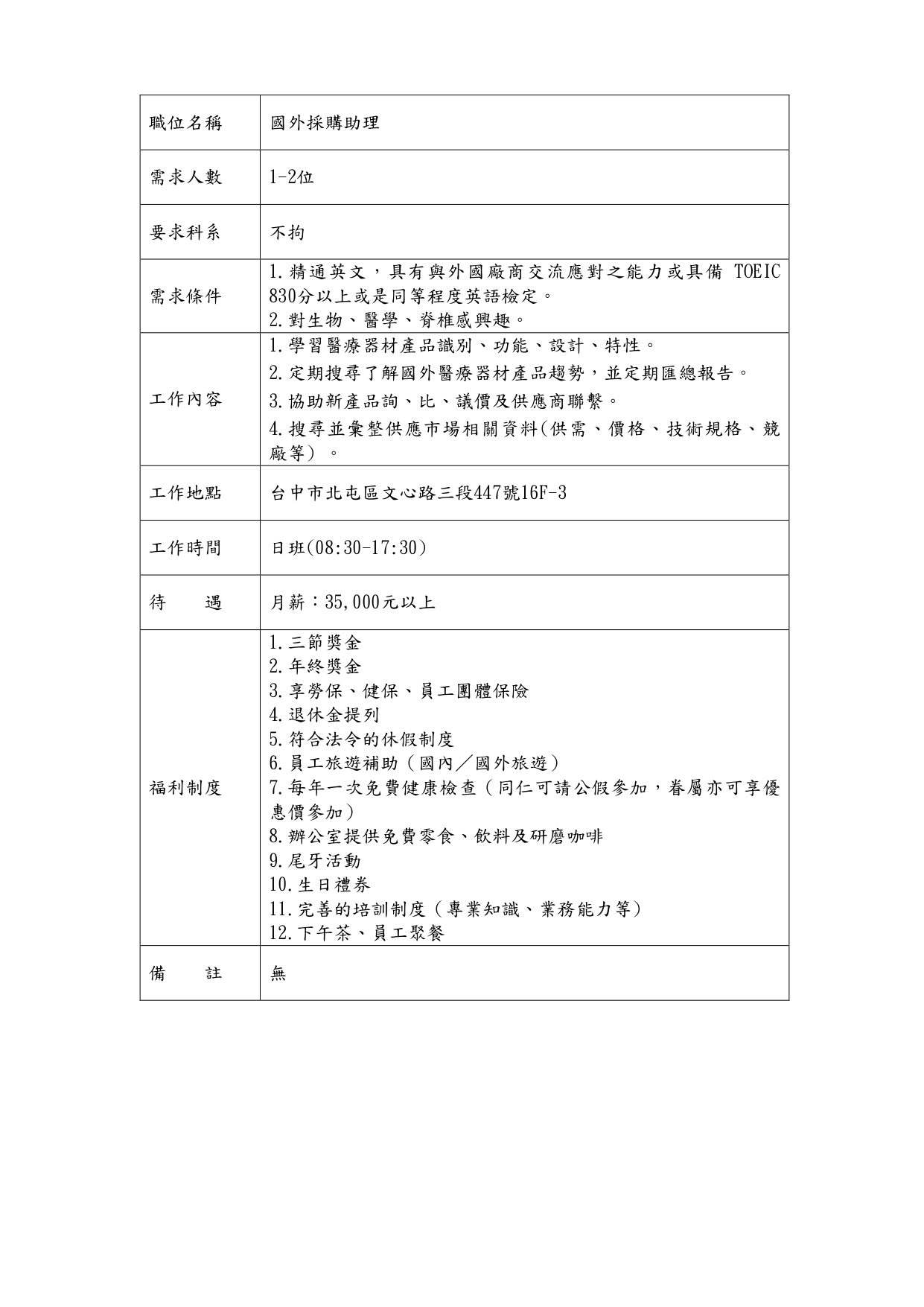 國外採購助理